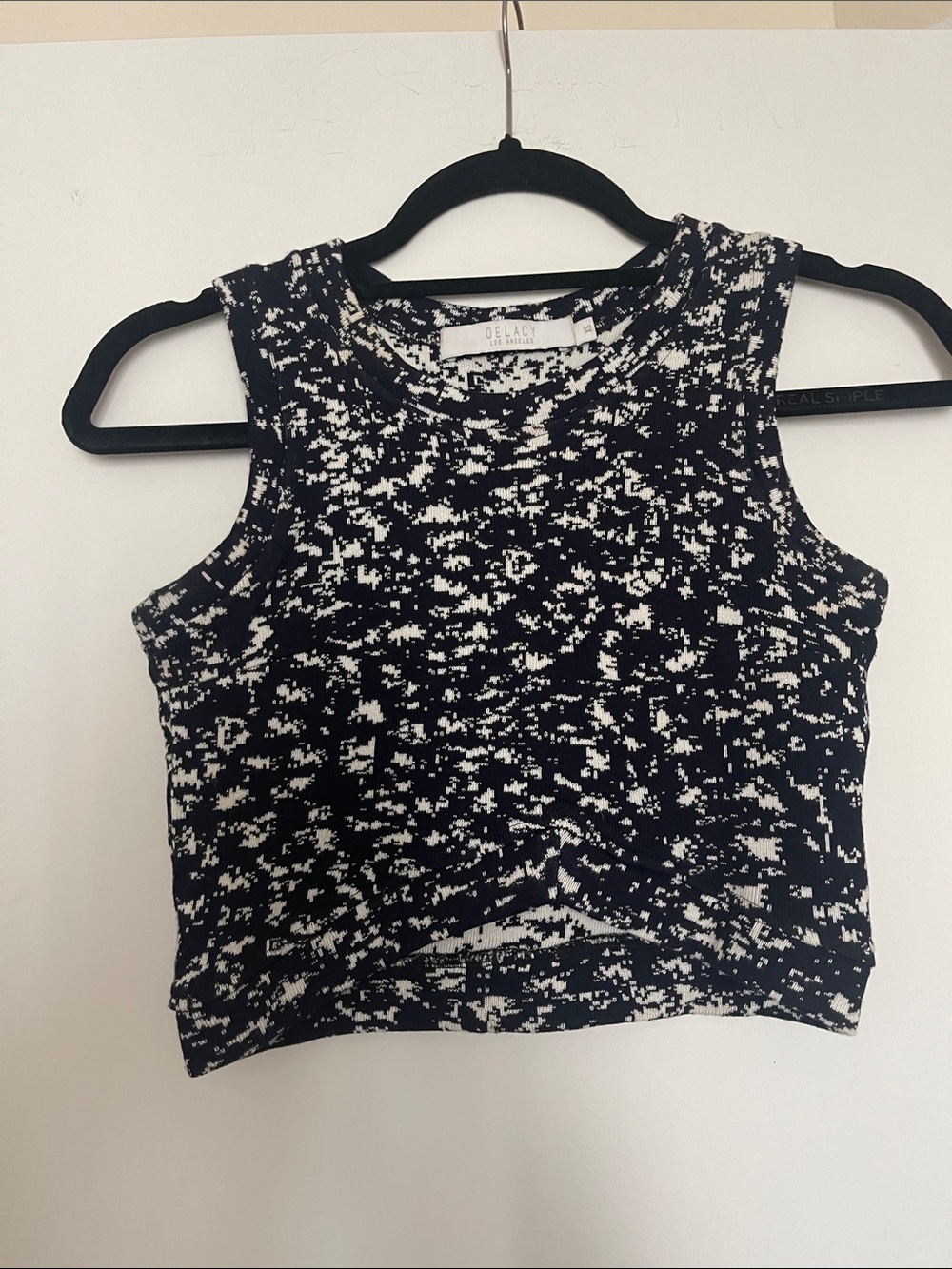 Patterned Knit Crop Tank